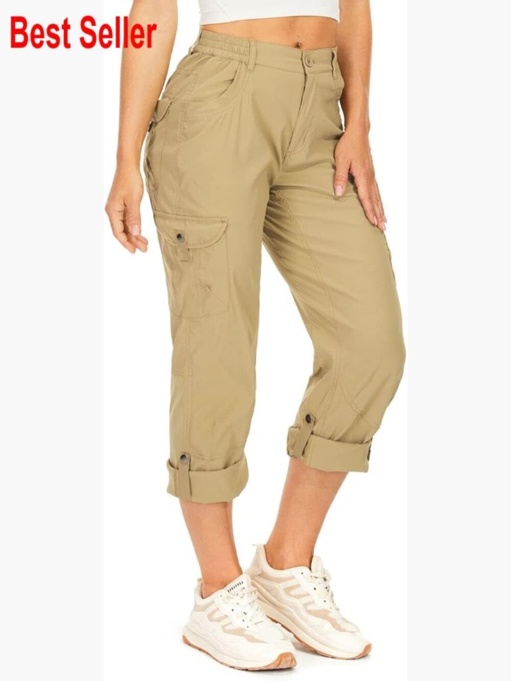 Convertible Hiking Cargo Pants Quick Dry UPF50+ Waterproof Capri